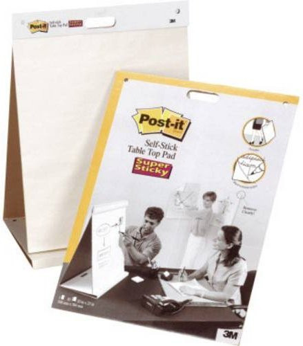 Post-it Super Sticky Meeting Chart Flipchartblock, weiß, blanko, B: 50,8 cm, H: 58,4 cm, 20 Blatt - Bild 1