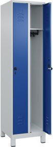 C+P Spind Classic PLUS Spind mit 2 Abteilen, Füße, Sicherheits-Drehriegel und 3 Garderobenhaken, H: 195 cm, B: 50 cm, T: 50 cm - Bild 1