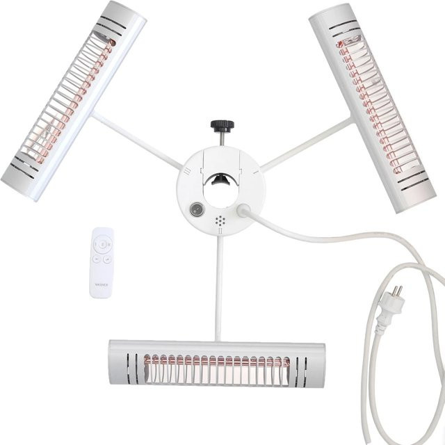Vasner Schirm-Heizstrahler Umbrella X30 in Silber für Stangen-Ø 40 - 80 mm, 3 Stück - Bild 1