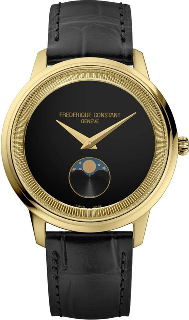 Frederique Constant Armbanduhr, Quarz, Edelstahl, Mondphase, 37 mm, Herren - Bild 1