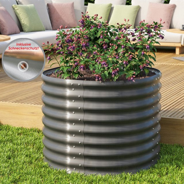 Vitavia Hochbeet Vita 630 Rund in Granit, B: 82 cm, L: 162 cm, H: 63 cm - Bild 1