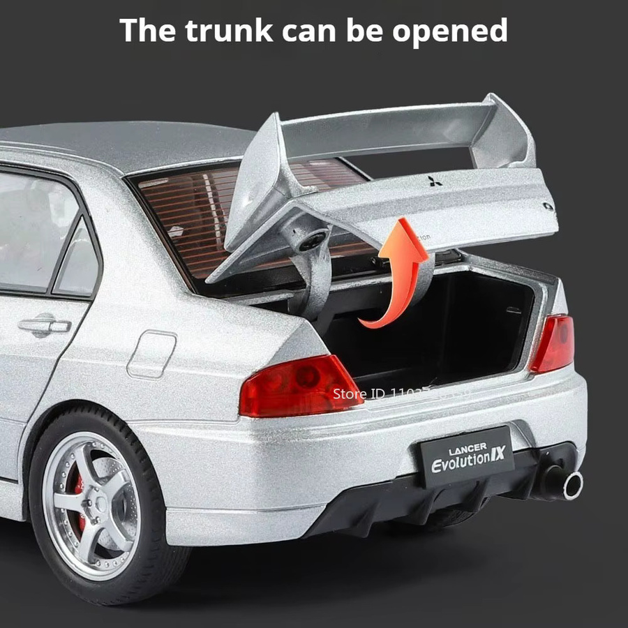 MAKEDA EVO9 M3 Modellauto, 1:24, Metalldruckguss, zurückziehbar - Bild 3