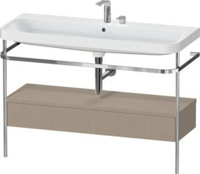 Duravit Möbelwaschtisch-Kombi Happy D.2 Plus in Weiß mit 1 Ladenschrank und 2 Halterungen, B: 117,5 cm, T: 49 cm - Bild 1