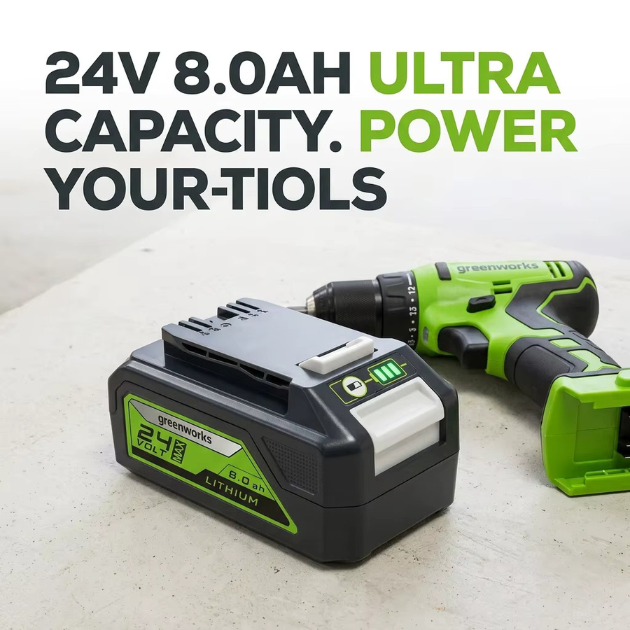 Greenworks 24V 8,0Ah Hochleistungs-Lithium-Ionen-Ersatzakku für Akku-Werkzeuge - Bild 2