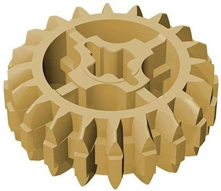 Yiran toy 32269 Zahnrad 20 Zähne Doppelkegelrad, Bausteine Spielzeug, 10-teiliges Set, beige - Bild 1