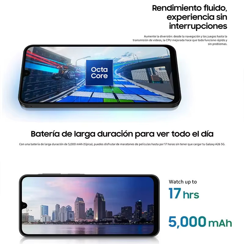 Samsung Galaxy A26 5G Smartphone mit 6,7 Zoll Super AMOLED Display, Dual SIM, 50MP Triple-Kamera, 5000mAh Akku und Exynos 1380 Prozessor in Schwarz - Bild 2