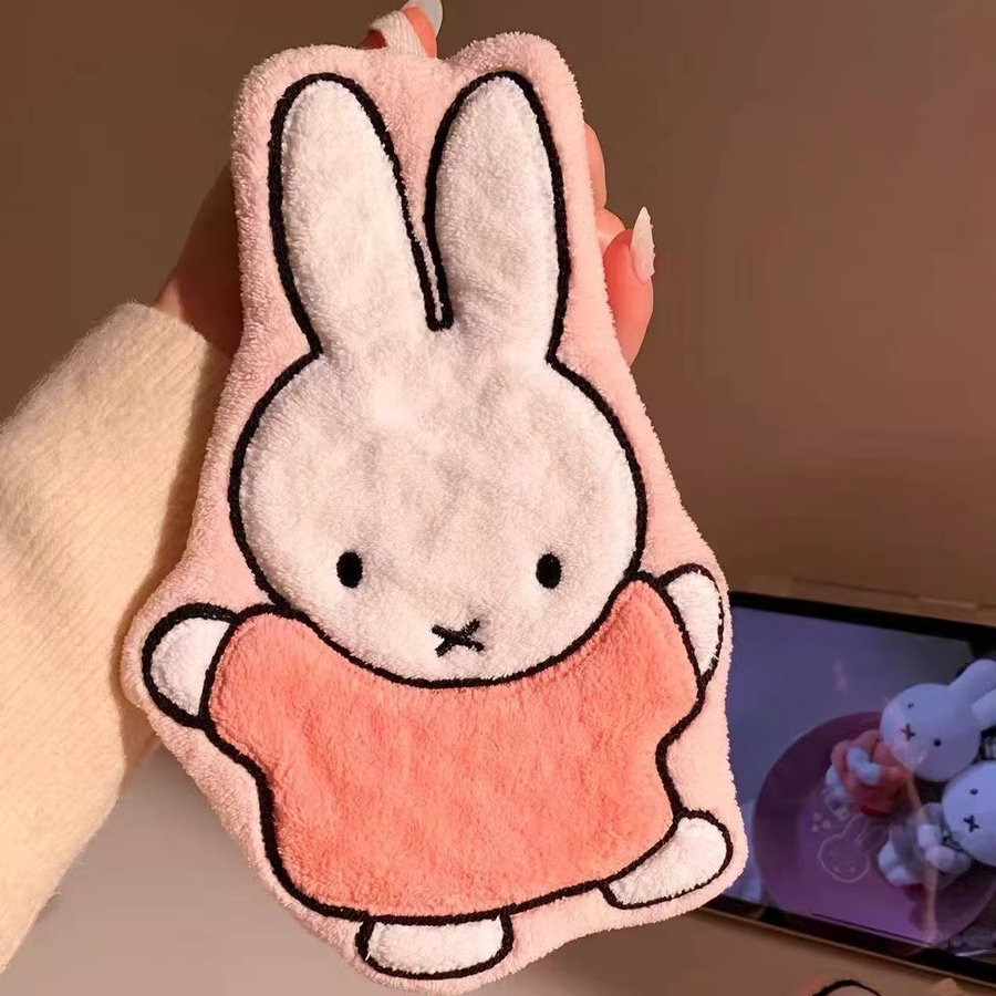 Miffy Kaninchen Handtuch in Pink, verdicktes Cartoon-Design für Badezimmer und Küche - Bild 2