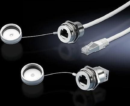 Rittal RJ45-Einbaumodul Ethernet/LAN für Speicher-Installationskit in Silber - Bild 2
