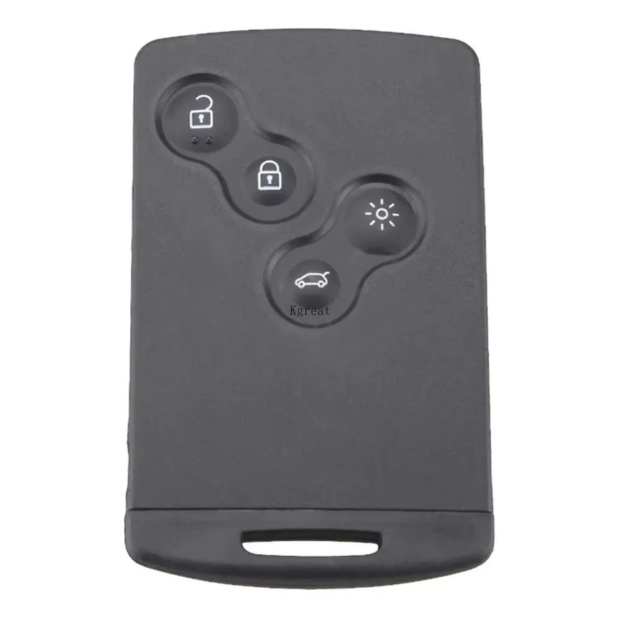 Kgreat Remote Key Card Smart Key 4 Tasten 433 MHz PCF7952 ID46 Chip für Renault Megane 3 Megane III in Schwarz - Bild 3