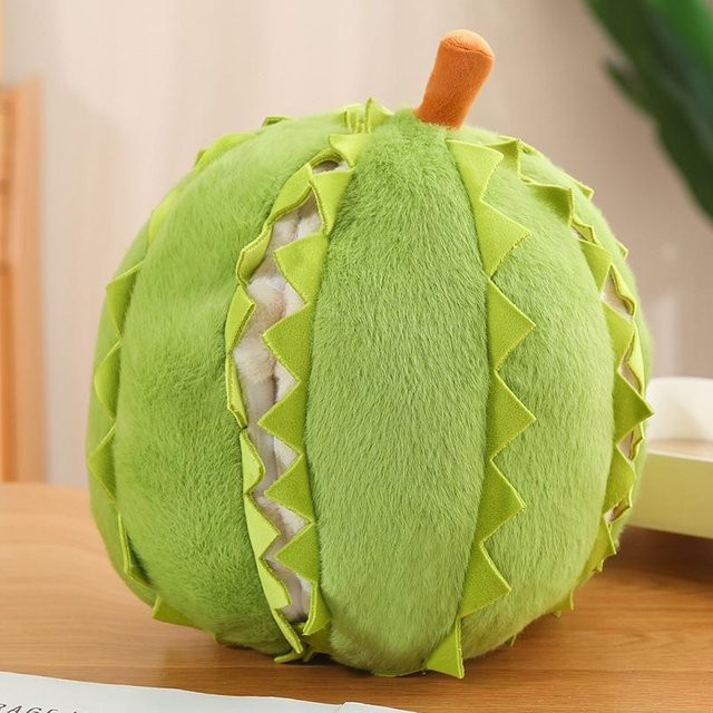 Yiran toy Durian-Fruchtform-Plüschtier-Kissen, weiche Puppe, Grün - Bild 1
