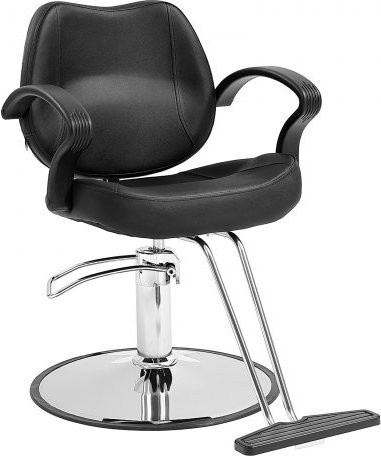 VEVOR Friseurstuhl für den Salon in Schwarz mit hydraulischer Pumpe, 360 Grad drehbar und Fußstütze - Bild 1
