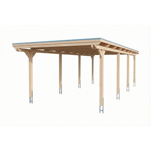 SKANHOLZ Carport Emsland aus Fichte mit EPDM-Dach in Beige, B: 402 cm, T: 846 cm - Bild 2