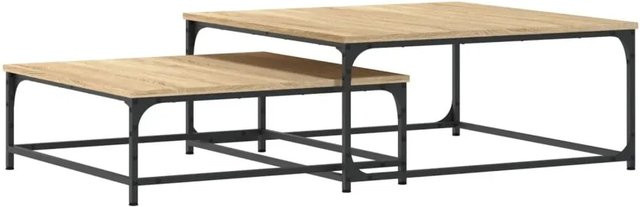 vidaXL Satztische 2er-Set Sonoma-Eiche in Braun aus Holzwerkstoff mit modernem Design - Bild 1