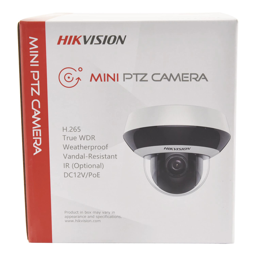 Hikvision 4MP PTZ DS-2DE2A404IWG1-E Mini-Acusense PoE-Überwachungskamera für den Außenbereich mit 4-fachem optischem Zoom, IR und integriertem Mikrofon in Weiß - Bild 3