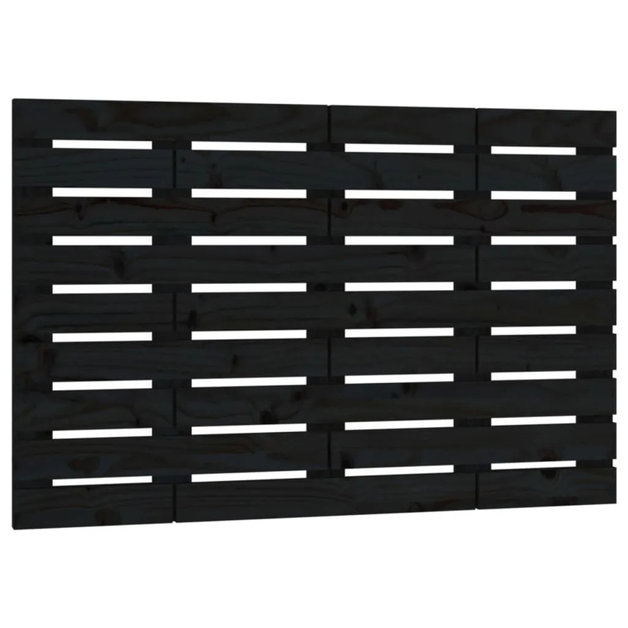 vidaXL Wand-Kopfteil aus Massivholz Kiefer in Schwarz, B: 106 cm, H: 63 cm, T: 3 cm - Bild 2