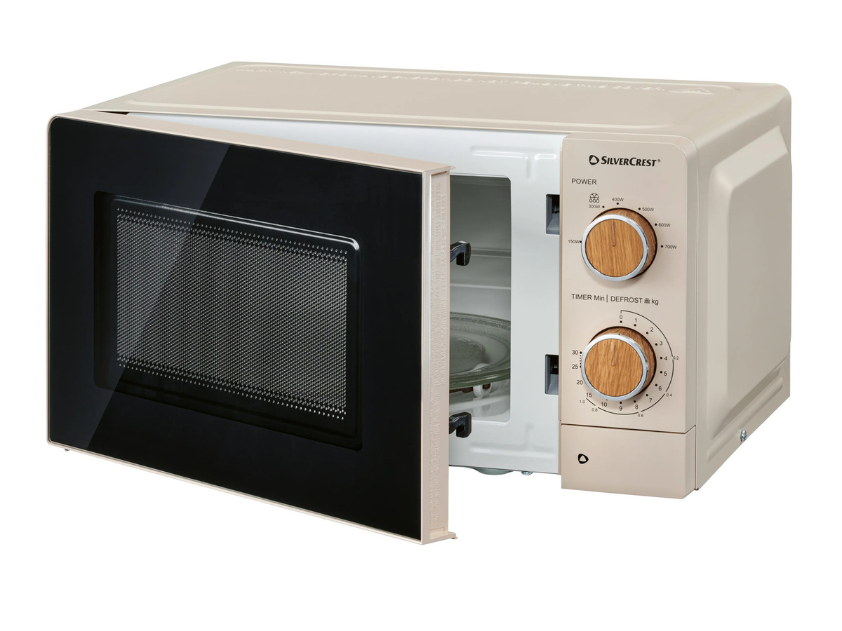 SILVERCREST® Mikrowelle Solo in Beige mit Timer und 700 Watt Leistung - Bild 3