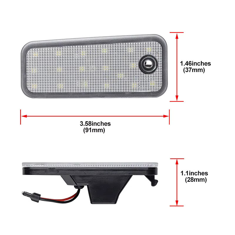 Dreamburgh 2er-Set LED Kennzeichenleuchten für Hyundai Santa Fe DM und Grand Santa Fe NC (2013-2018) mit 18 LEDs - Bild 6