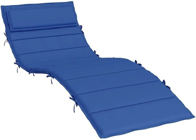 vidaXL Sonnenliegen-Auflage aus Oxford-Gewebe in Blau, B/B/H: 180 x 60 x 4 cm - Bild 1