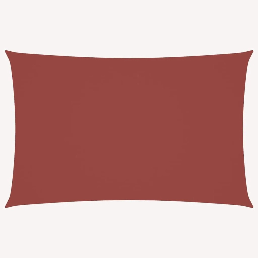 Furnicato Sonnensegel aus PU-beschichtetem Oxford-Gewebe, rechteckig, Terrakotta-rot, Breite: 7 m, Tiefe: 5 m - Bild 2