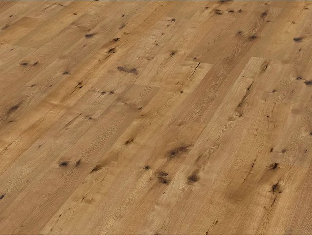 Timefloor Parkett Eiche Markant Geräuchert Geölt Landhausdiele Gebürstet in Braun - Bild 1