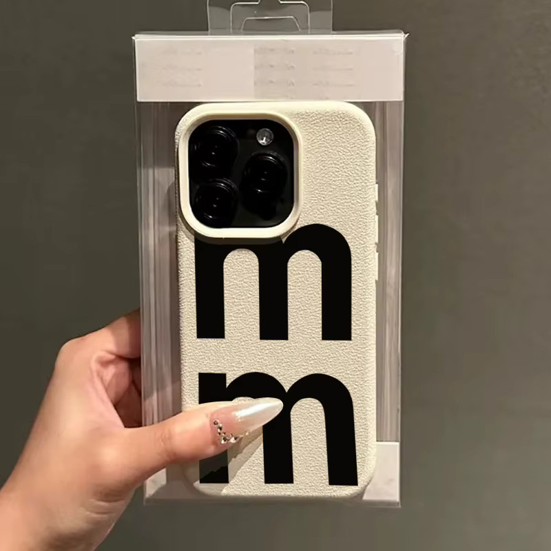 Bunte Handyhülle mit Buchstaben-M-Aufdruck für iPhone 11 bis 17 Pro Max und weitere Modelle, weiche TPU-Abdeckung, mehrfarbig - Bild 3