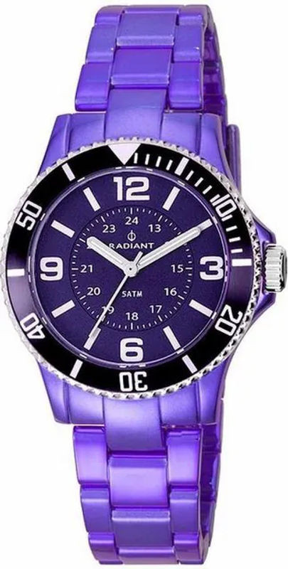 Radiant Damen Armbandu Uhr RA232212 mit Quarzwerk in Blau und Lila, analoges Rundgehäuse aus Kunststoff und Glas - Bild 1