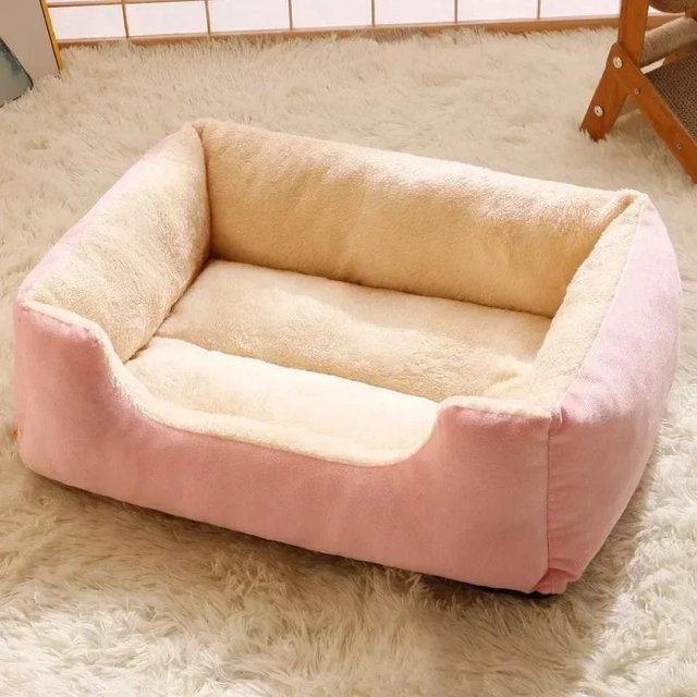 Yiran Furniture Katzenbett aus Mikrofaser in Pink, Rechteckig, B/T: 50 x 40 cm - Bild 1