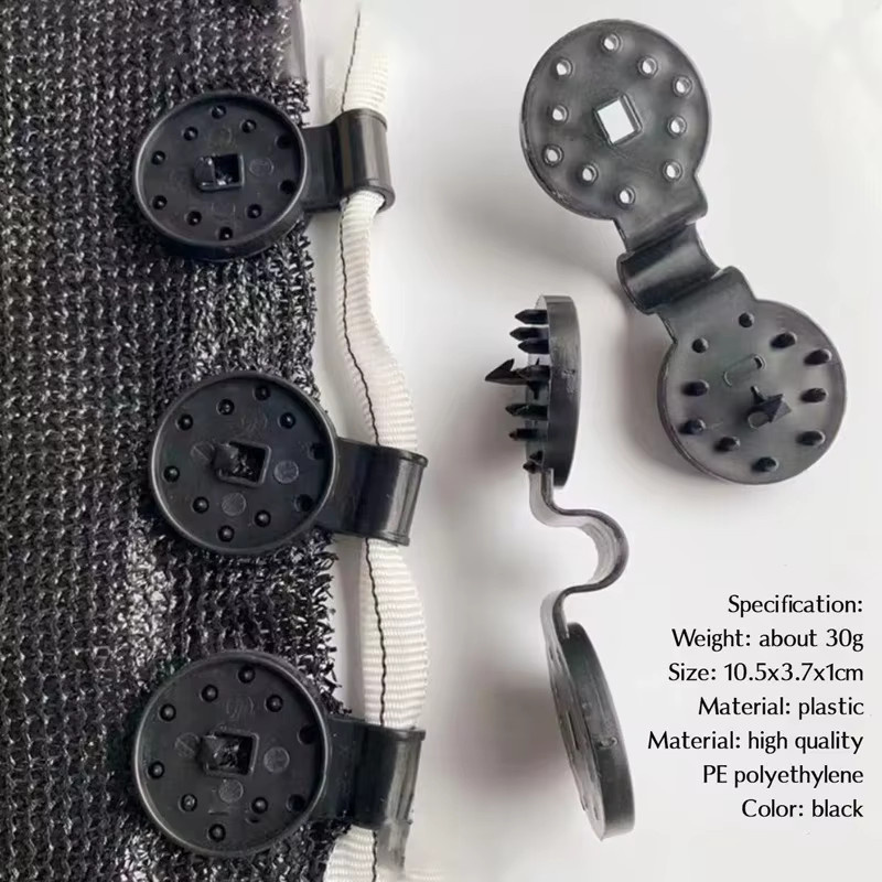 Schwarze Schattennetz-Clips zur Befestigung von Markisen und Netzen, Set mit 50 bis 200 Stück - Bild 4
