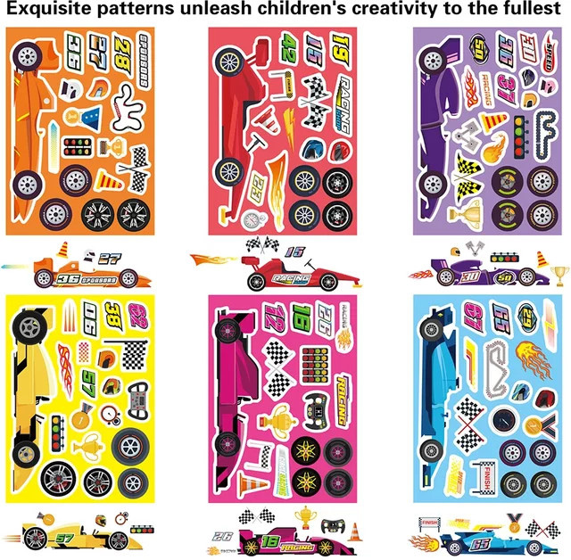 GOGOTU Rennwagen Gesicht Puzzle, Bunt / Mehrfarbig - Bild 1