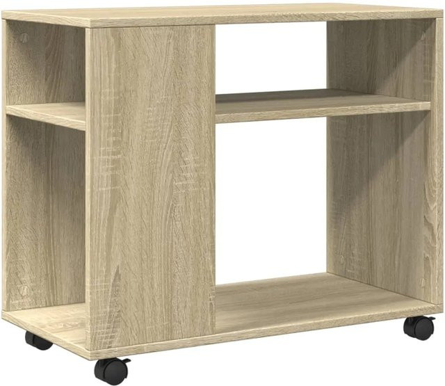 vidaXL Beistelltisch mit Rollen in Sonoma Eiche, B/T/H: 70 x 35 x 60 cm - Bild 1