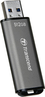 Transcend JetFlash 920 USB-Flash-Laufwerk mit 512 GB Speicherplatz, USB 3.2 Gen 1, Farbe: Grau - Bild 1