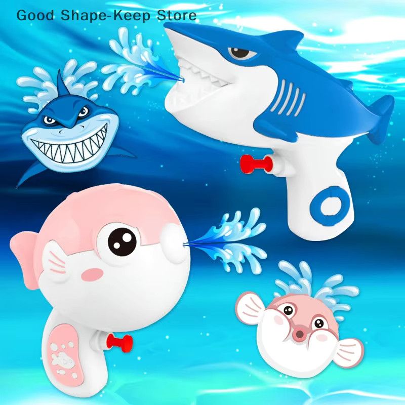 JETTING Strandspielzeug Cartoons mit Wasserspray-Hai, Krokodil und Kugelfisch für Pool und Wassersport - Bild 2