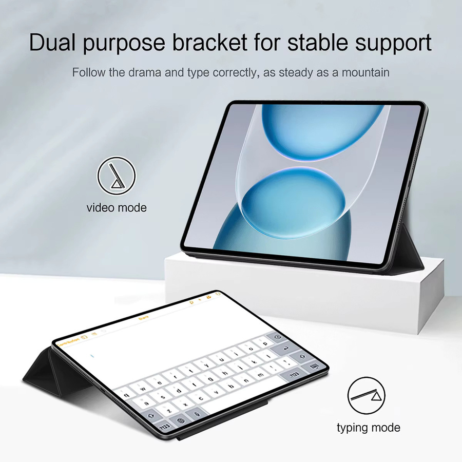 LFOIQN Magnetische Smart Cover Hülle für Honor MagicPad 13 Pro, ultradünne faltbare Tablet-Schutzhülle, Schwarz - Bild 4