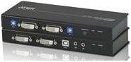 ATEN CE 604 KVM-Audio-Serieller Extender mit USB und 3,5 mm Klinke, Schwarz - Bild 1