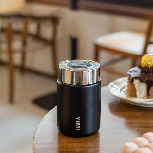 Bloom Habitat Mini Thermobecher aus Edelstahl in Schwarz, 230 ml - Bild 1