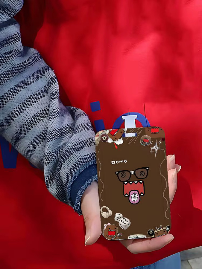 Domo Kun Cartoon Ausweishalter mit Lanyard in Braun aus Kunststoff für Schule und Geschäftsausstellungen - Bild 5