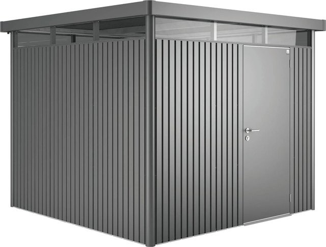 Biohort Gerätehaus HighLine aus Stahl in Dunkelgrau-Metallic B/H/T: 275 x 222 x 195 cm - Bild 1