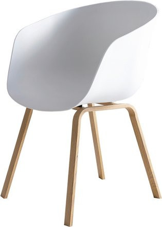 2er Set SalesFever Schalenstühle im skandinavischen Design, Farbe: Weiß, Höhe: 77,5 cm - Bild 2