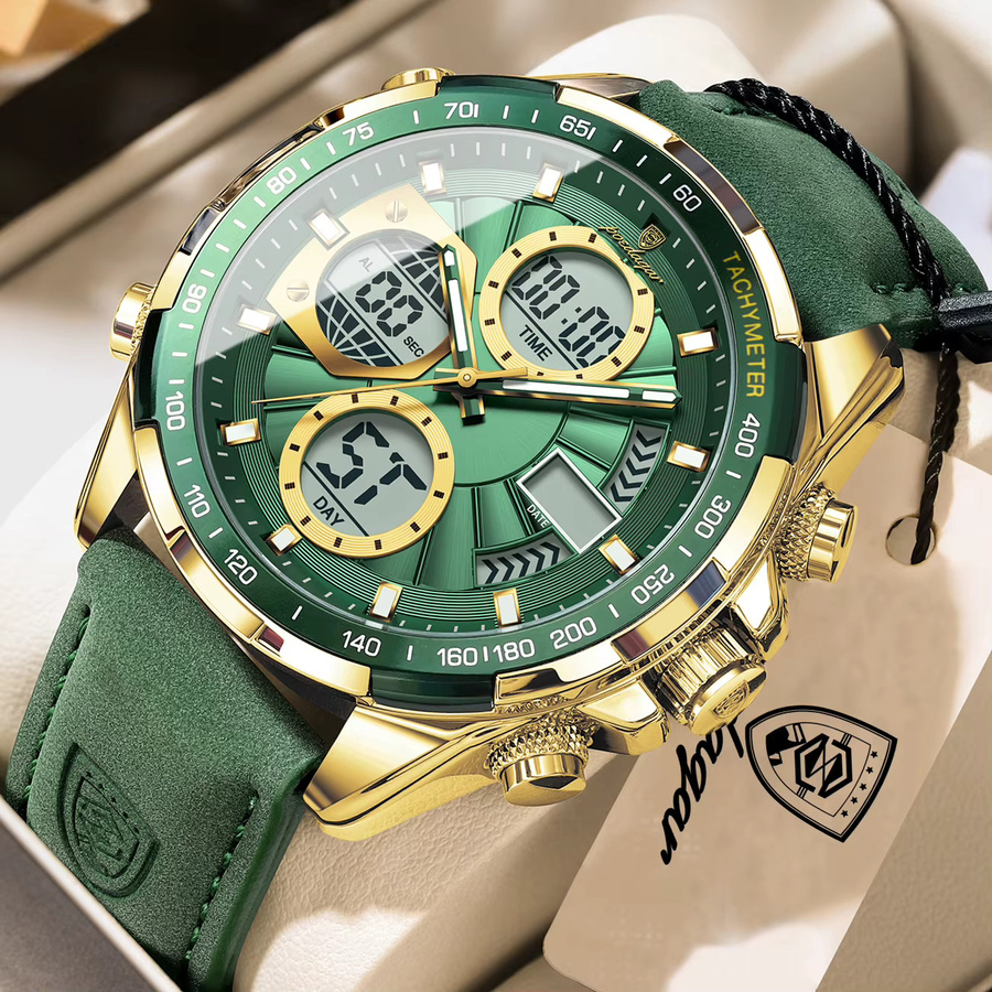 POEDAGAR Armbanduhr, Digitaluhr, Quarz, Blau, Silber, Herren - Bild 2
