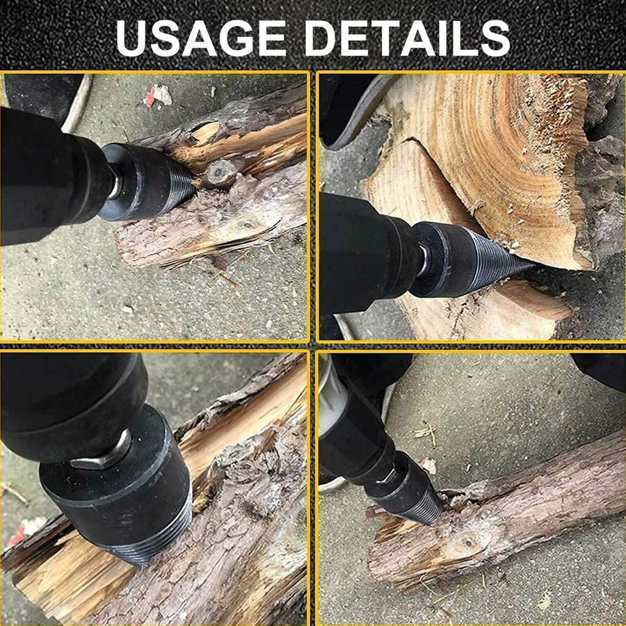 Toorise Schrittbohrer für Holzbearbeitung mit Rund, Sechskant oder Quadrat Schaft in Schwarz, 32 mm und 42 mm - Bild 3