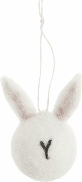 Rico Design Aufhänger Hasenkopf aus Filz in Weiß für Ostern und Frühling - Bild 1