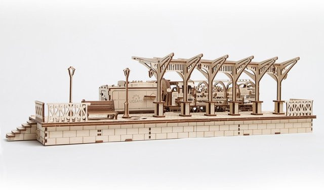 UGEARS Modellbausatz Bahnsteig Ergänzung - Bild 1