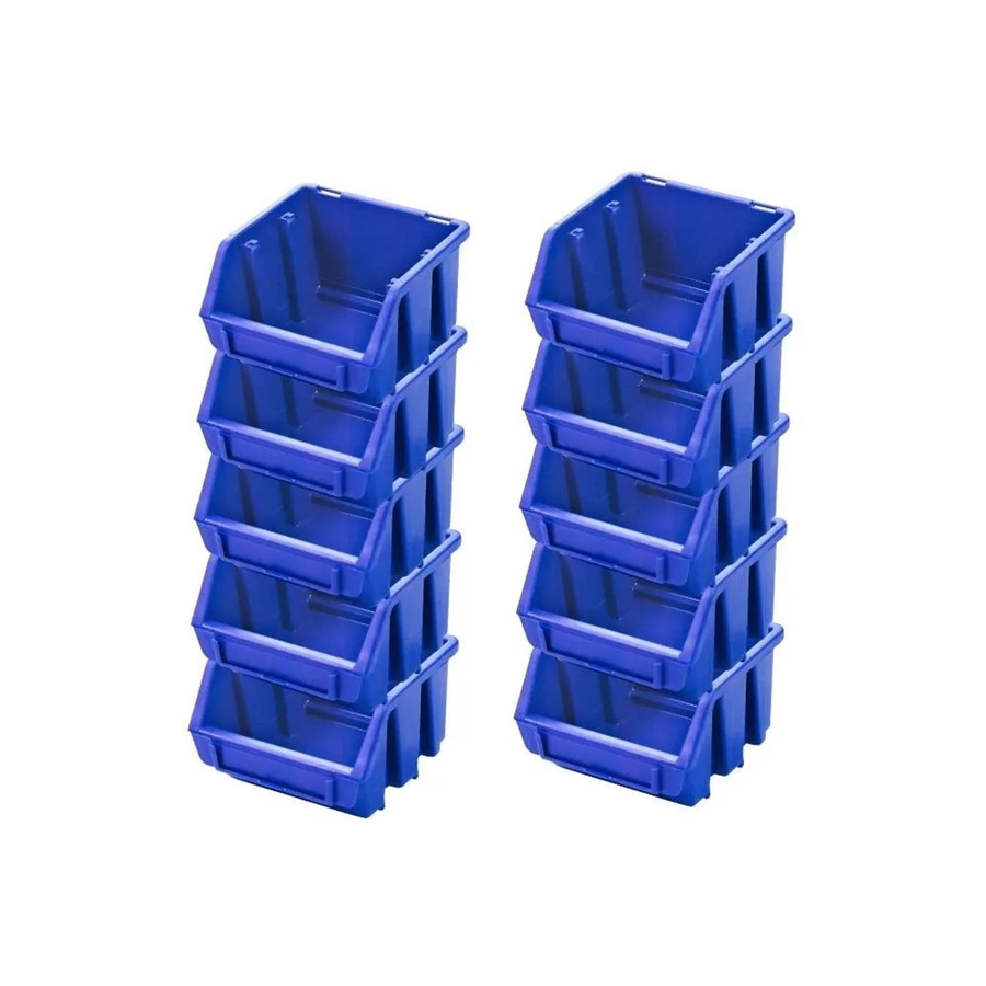 PROREGAL Sichtlagerbox Set aus Polypropylen in Blau, 10 Stück, H x B x T: 7,5 x 11,6 x 11,2 cm - Bild 2