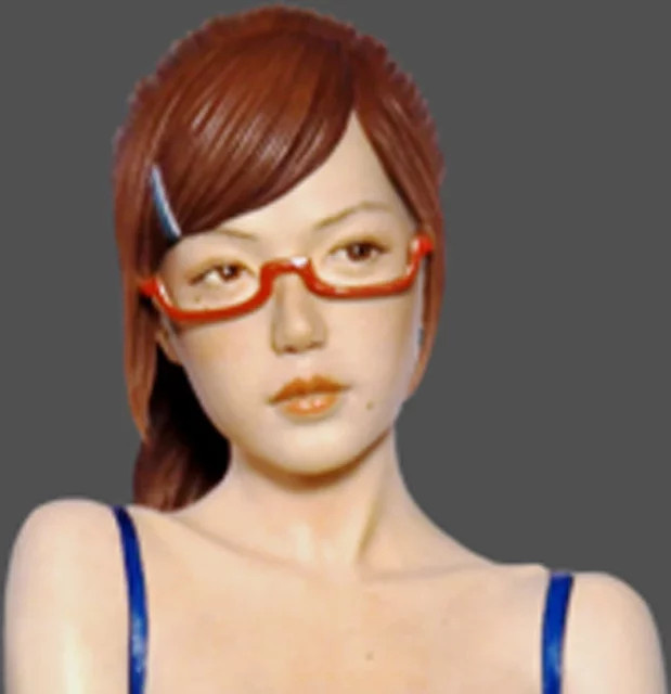 ZKBOZK Resin-Modellfigur Mädchen mit Pferdeschwanz und Brille als unmontierter und unbemalter 1/6 Bausatz - Bild 1