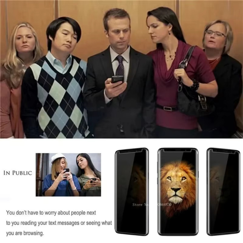 2 Stück UV Displayschutzfolie aus gehärtetem Glas mit Privatsphäre-Funktion für Samsung Galaxy S23 S22 S21 S20 Ultra und Note 20, transparent - Bild 4