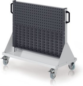 Kappes RasterMobil Gr. 2 Rollbarer Rollcontainer mit Schloss, Farbe: Grau, Höhe: 89 cm, 2 Loch- und 2 Schlitzplatten - Bild 1