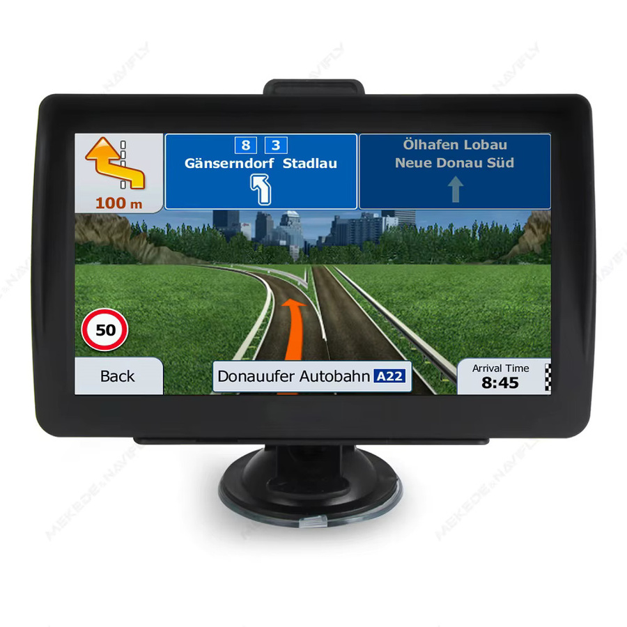 Navifly 7-Zoll GPS-Navigationssystem mit kapazitivem Touchscreen und integrierter Europakarte in Schwarz, unterstützt MP3, FM und TF-Medien - Bild 7