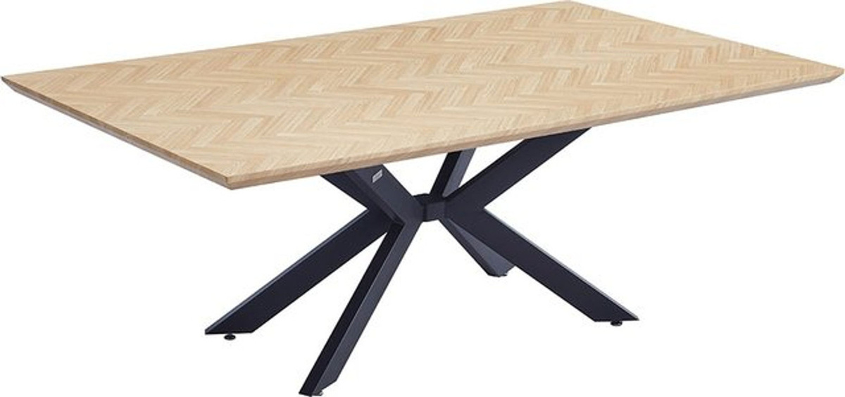HOME DELUXE Esstisch AVENCIA Rechteckig in Fishbone Oak mit Sternfuß, Breite: 200 cm, Tiefe: 120 cm - Bild 1
