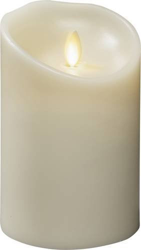 Konstsmide Living Light LED-Echtwachskerze Creme-Weiß mit Fernbedienung und Timer, Durchmesser: 8,8 cm, Höhe: 13,4 cm - Bild 1