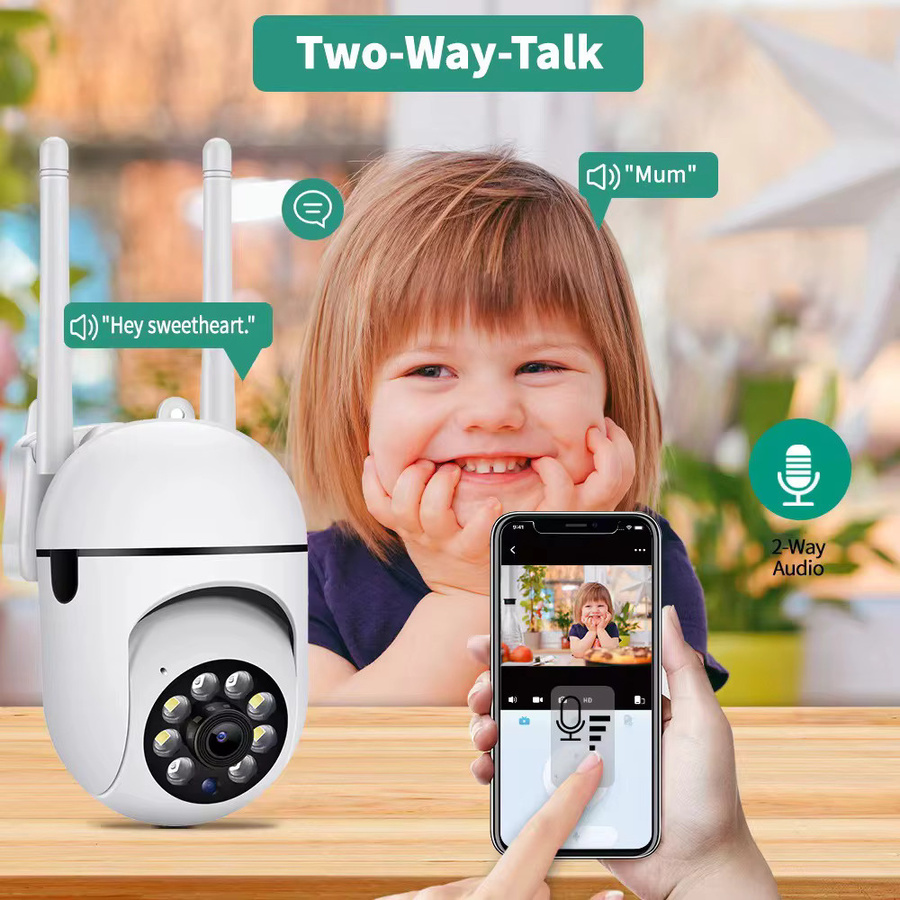 Dolob 8MP WLAN IP PTZ Sicherheitskamera mit 4-fach Zoom, Tracking-Funktion, Zwei-Wege-Audio und HD Nachtsicht in Weiß - Bild 4
